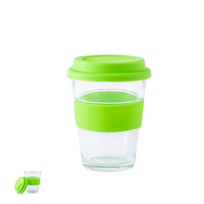 Vaso de Cristal Durnox 350ml com Tampa de Silicone