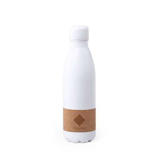 Bidão Rekka 750ml Aço Inox Branco Mate com Cortiça