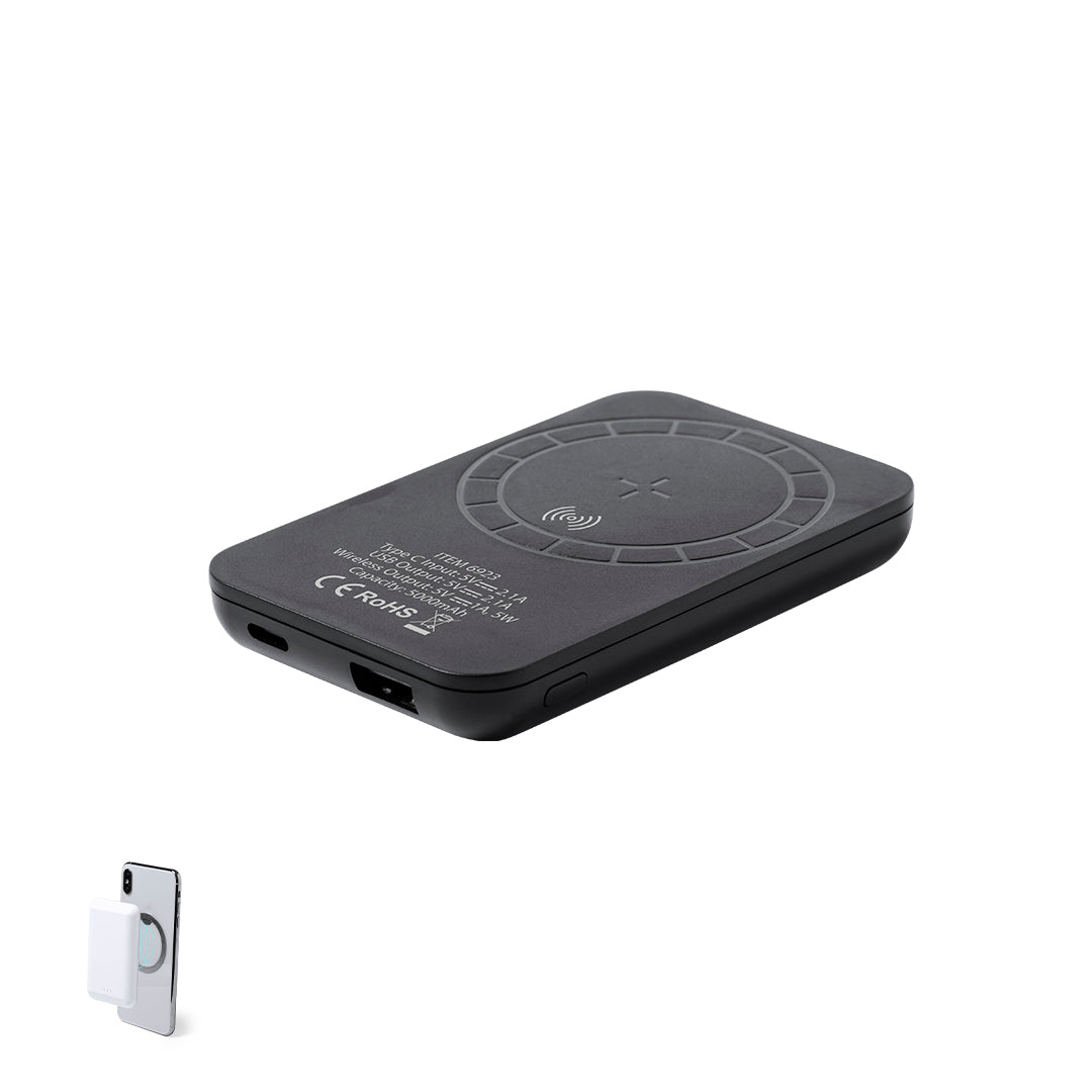 Power Bank Vekmar 5000mAh com Carga Sem Fios