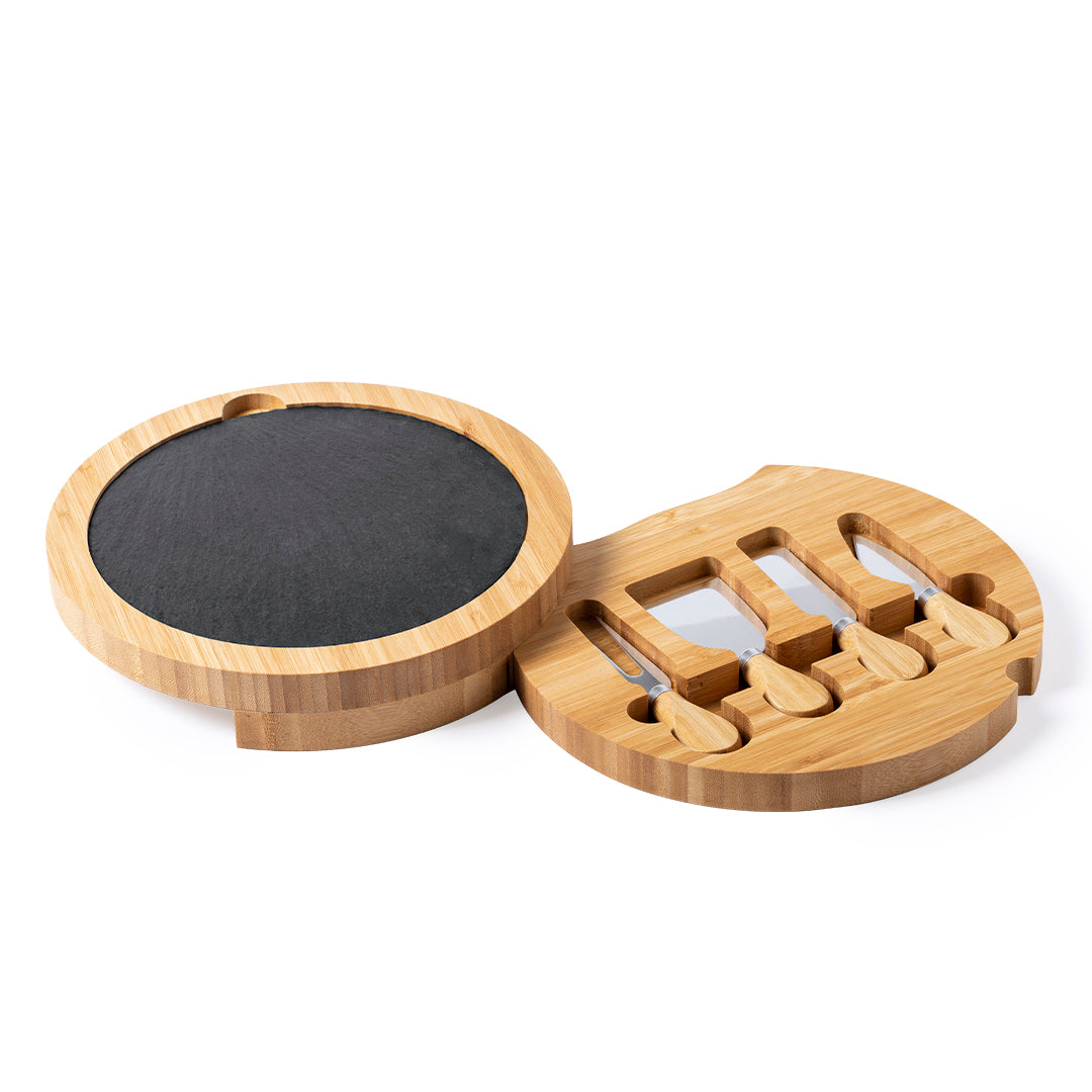 Set Completo de Queijos com Tábua em Ardósia e Utensílios