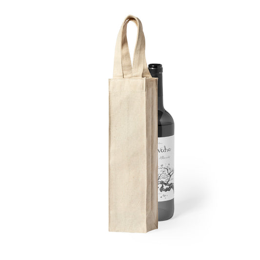 Bolsa de Canvas Natural para Garrafa de Vinho 75cl