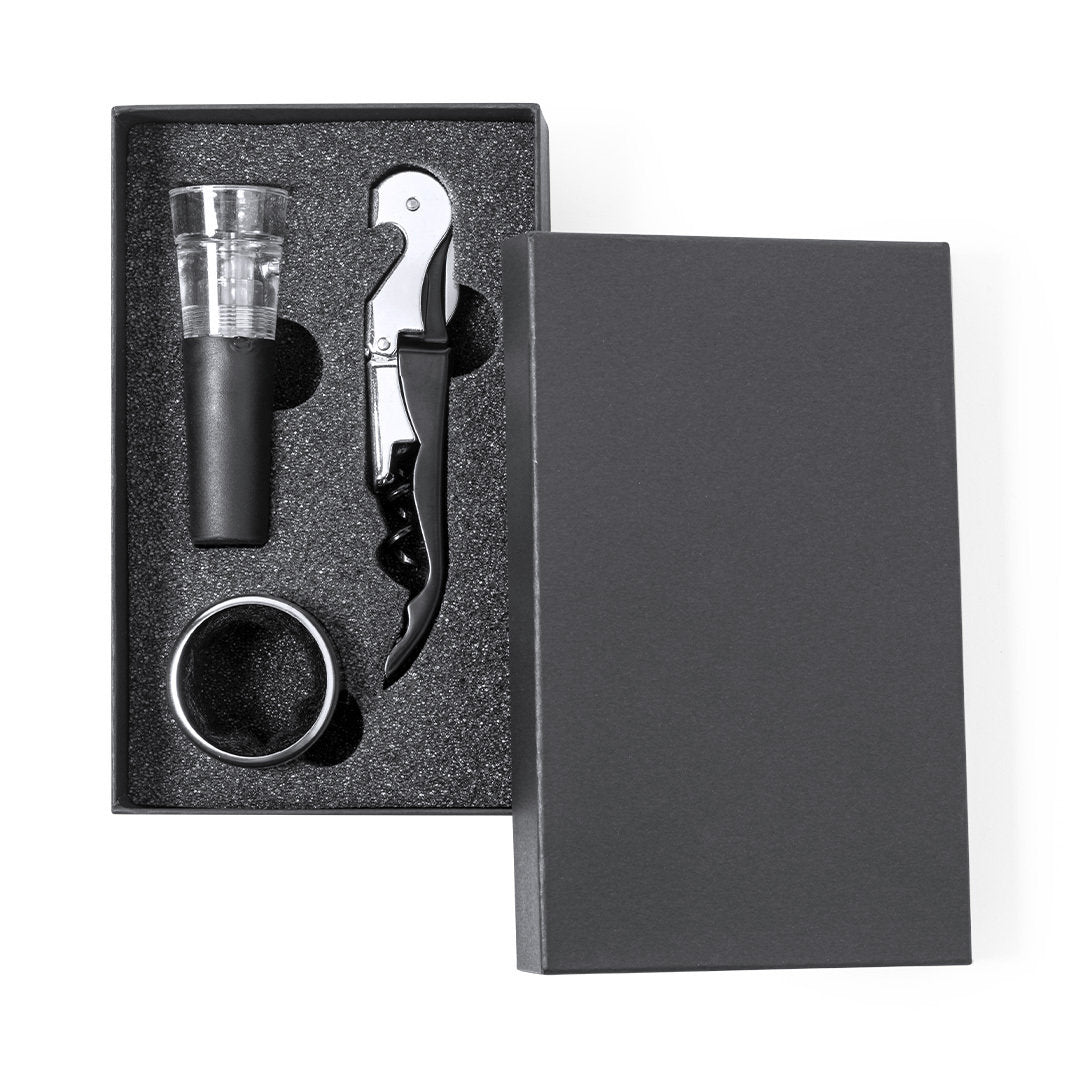 Set de Vinhos Completo Acabamento Preto Elegante