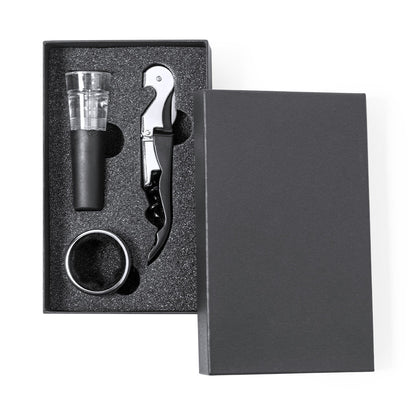 Set de Vinhos Completo Acabamento Preto Elegante