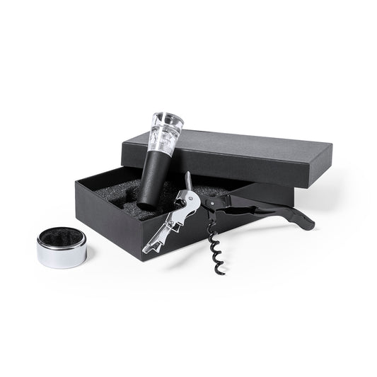 Set de Vinhos Completo Acabamento Preto Elegante