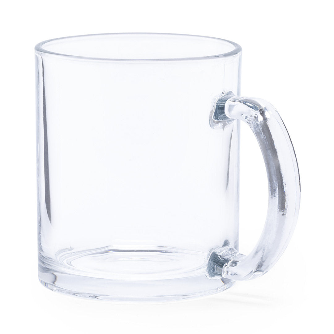 Caneca Transparente de Vidro 350 ml com Asa
