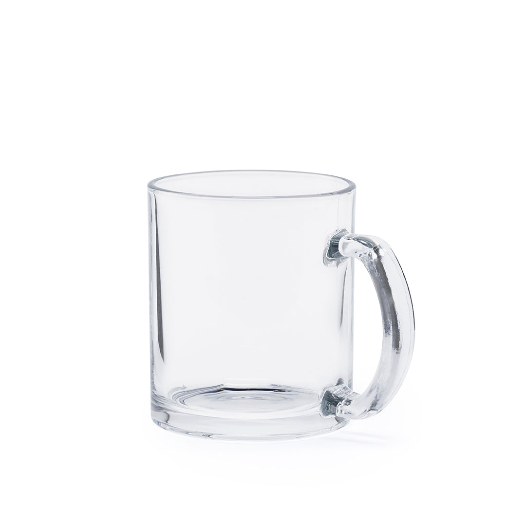 Caneca Transparente de Vidro 350 ml com Asa