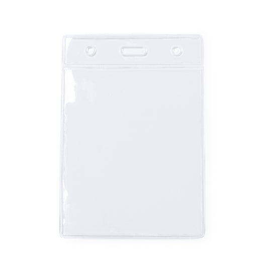 Porta-Crachá em PVC Transparente com Clip Metálico