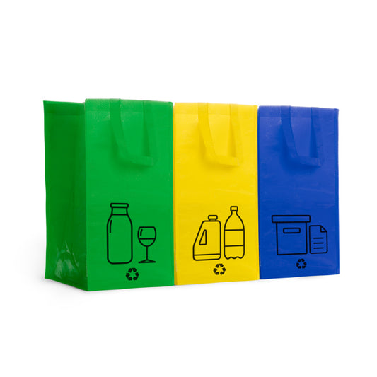 Saco de Reciclagem em Poliéster com 3 Compartimentos