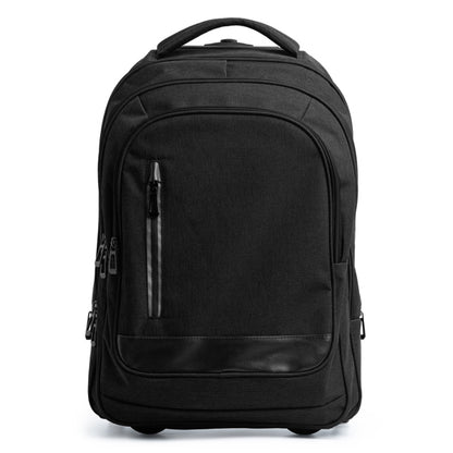 Mochila de Poliéster com Bolso Frontal e Rodas