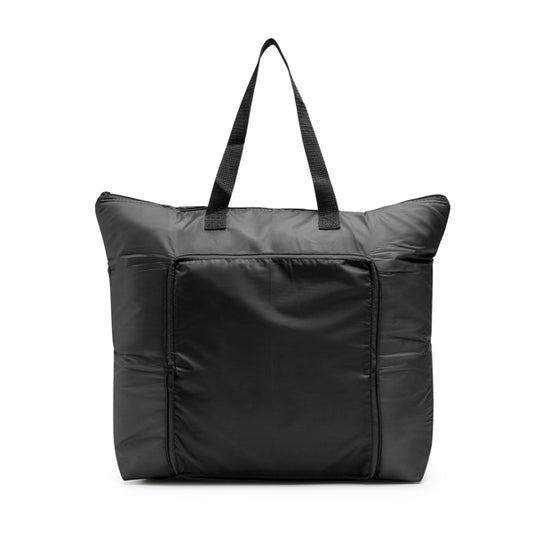 Saco Tote em Poliéster Preto com Alças Reforçadas