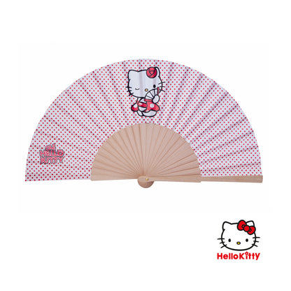 Abanico Hello Kitty em Madeira Natural