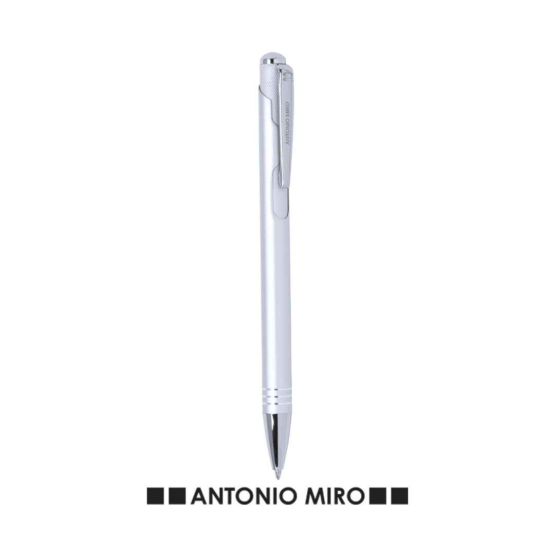 Caneta de Bola Elegante em Alumínio com Acessórios Prata