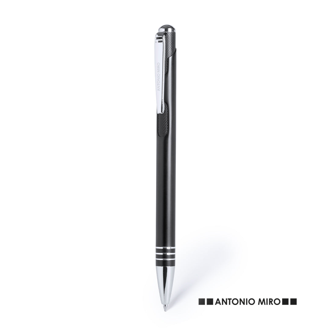 Caneta de Bola Elegante em Alumínio com Acessórios Prata