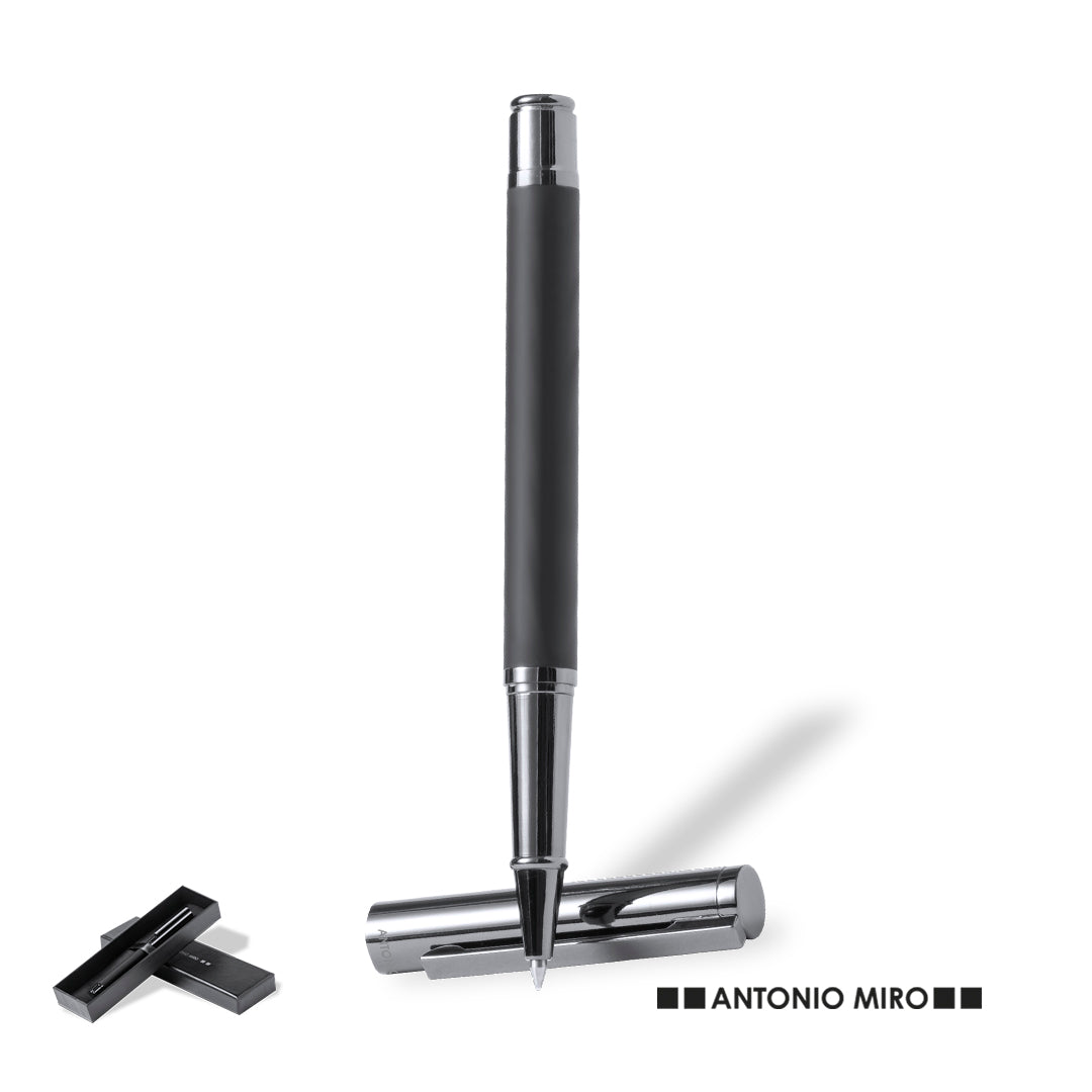 Caneta Roller Antonio Miró em Metal Preto Mate