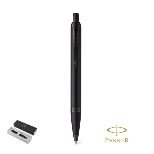 Caneta Parker IM Achromatic Preta Mate Elegante