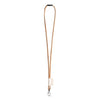 Lanyard em Cortiça com Mosquetão de Gatilho e Fecho de Segurança