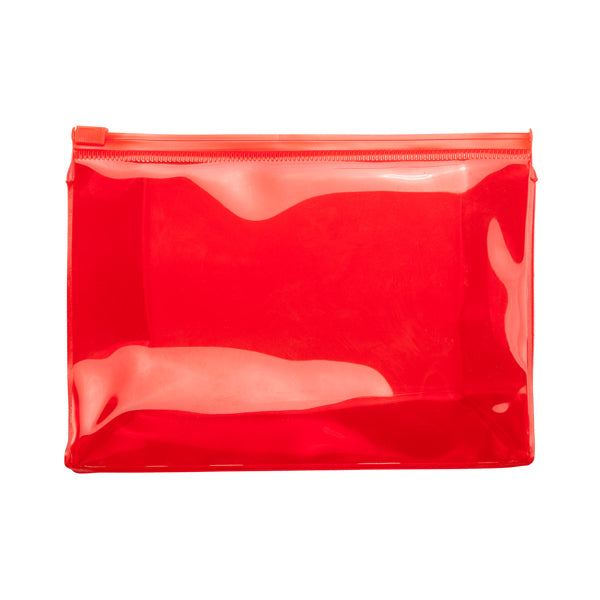 Estojo Porta-Canetas em Plástico Transparente com Fecho