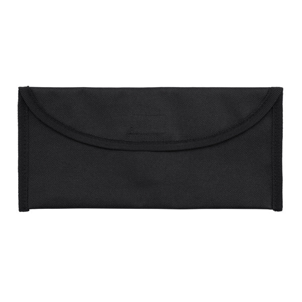 Estojo Porta-Canetas em Poliéster com Fecho Zipper