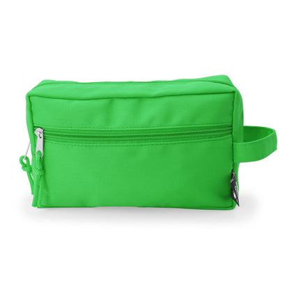 Estojo Porta-Canetas em Poliéster Branco com Zipper