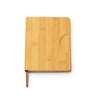 Caderno de Notas em Bambu com Capa em Couro Sintético
