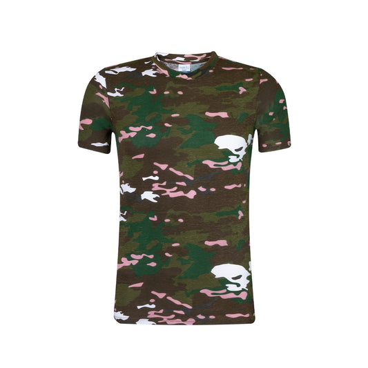 T-shirt Camuflada Unisexo em Algodão 100%