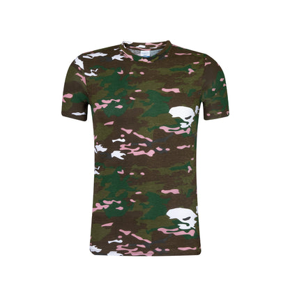 T-shirt Camuflada Unisexo em Algodão 100%