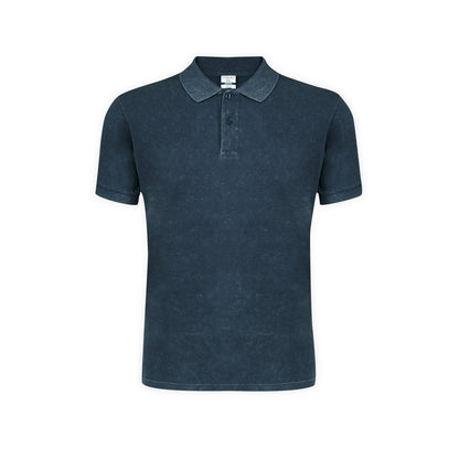 Polo Unissexo 'Ken' com Efeito Lavado Jeans