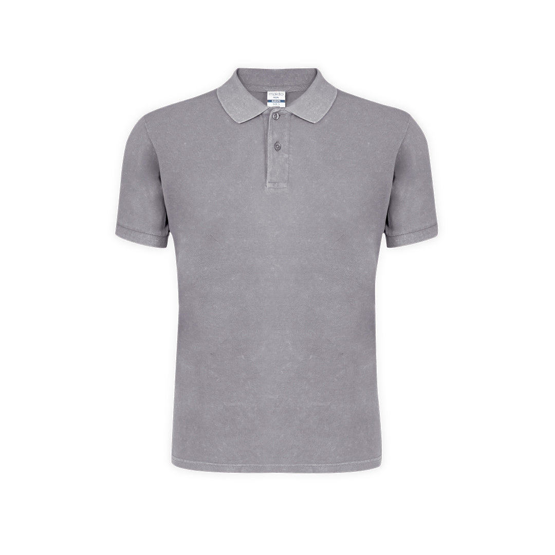 Polo Unissexo 'Ken' com Efeito Lavado Jeans