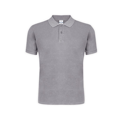 Polo Unissexo 'Ken' com Efeito Lavado Jeans