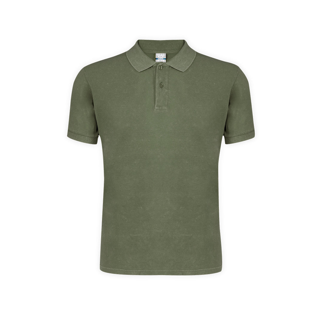 Polo Unissexo 'Ken' com Efeito Lavado Jeans
