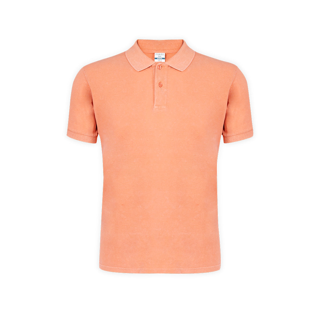 Polo Unissexo 'Ken' com Efeito Lavado Jeans