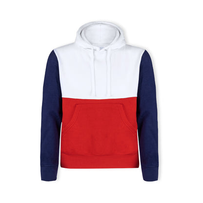 Sudadera Unissexo Tricolor com Capuz e Bolsso Canguru