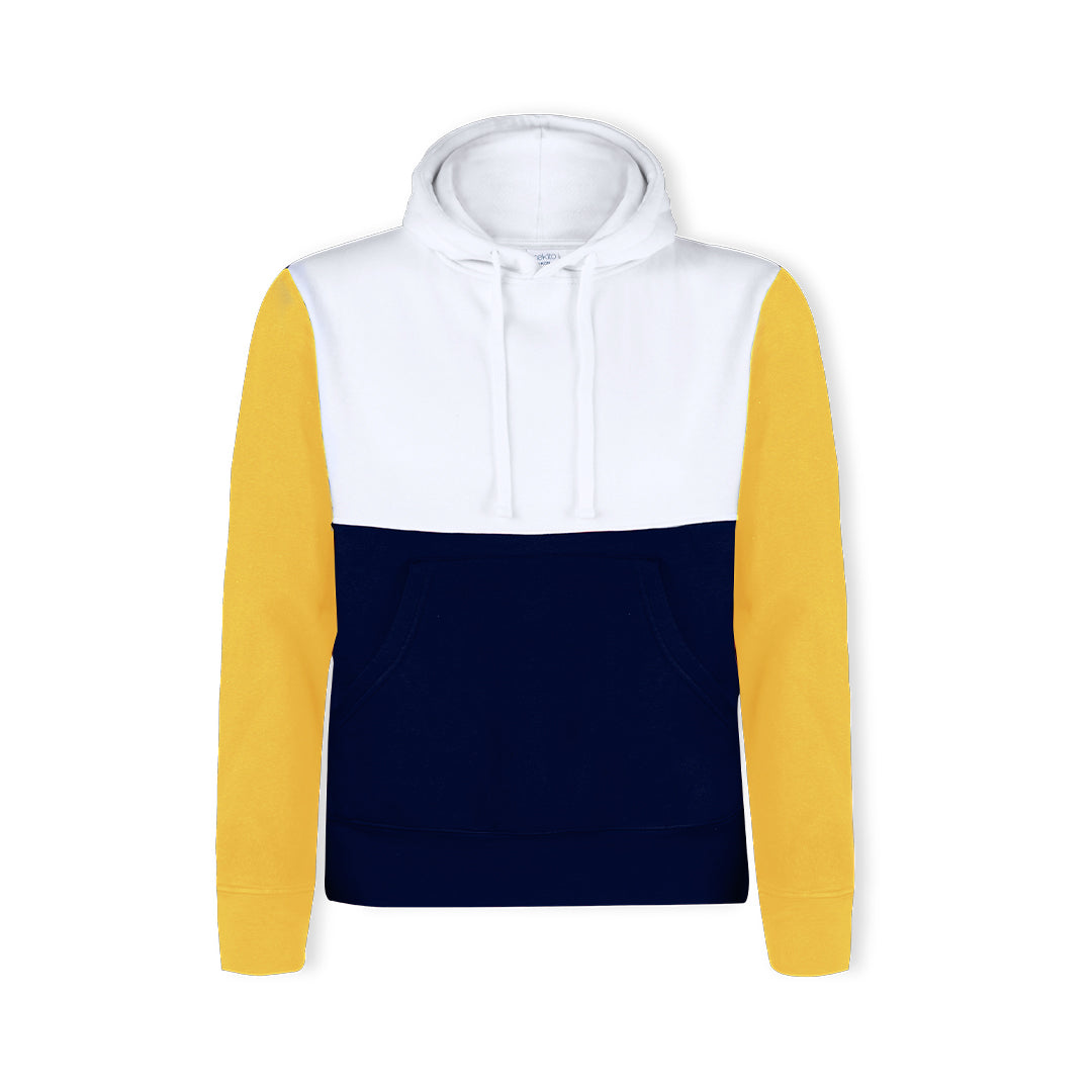 Sudadera Unissexo Tricolor com Capuz e Bolsso Canguru