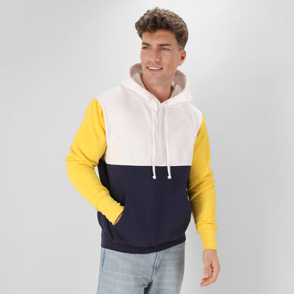 Sudadera Unissexo Tricolor com Capuz e Bolsso Canguru