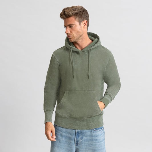 Sudadera Unissexo com Capuz e Efeito Jeans Único