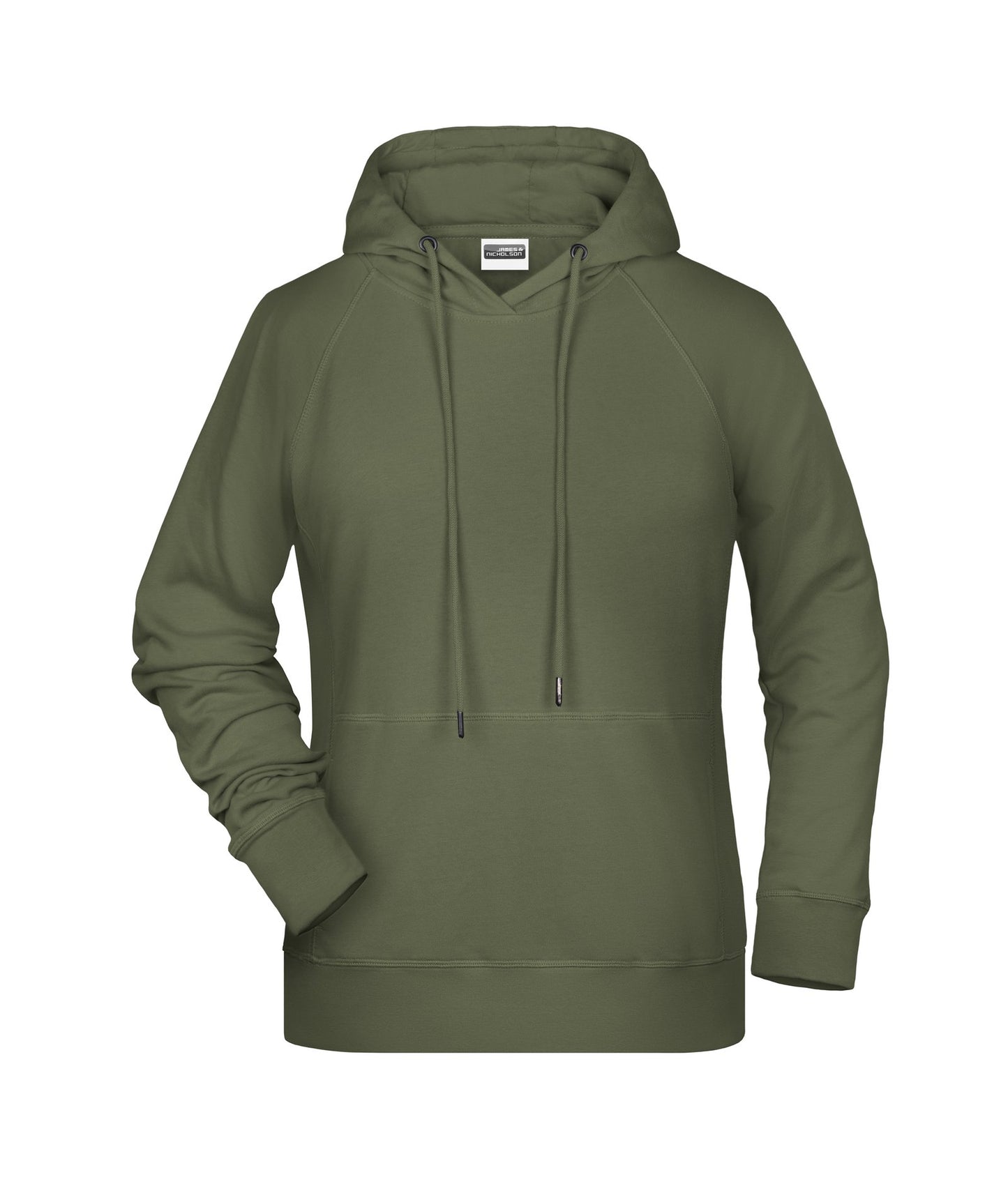 Sweatshirt com Capuz Senhora Raglan Sustentável