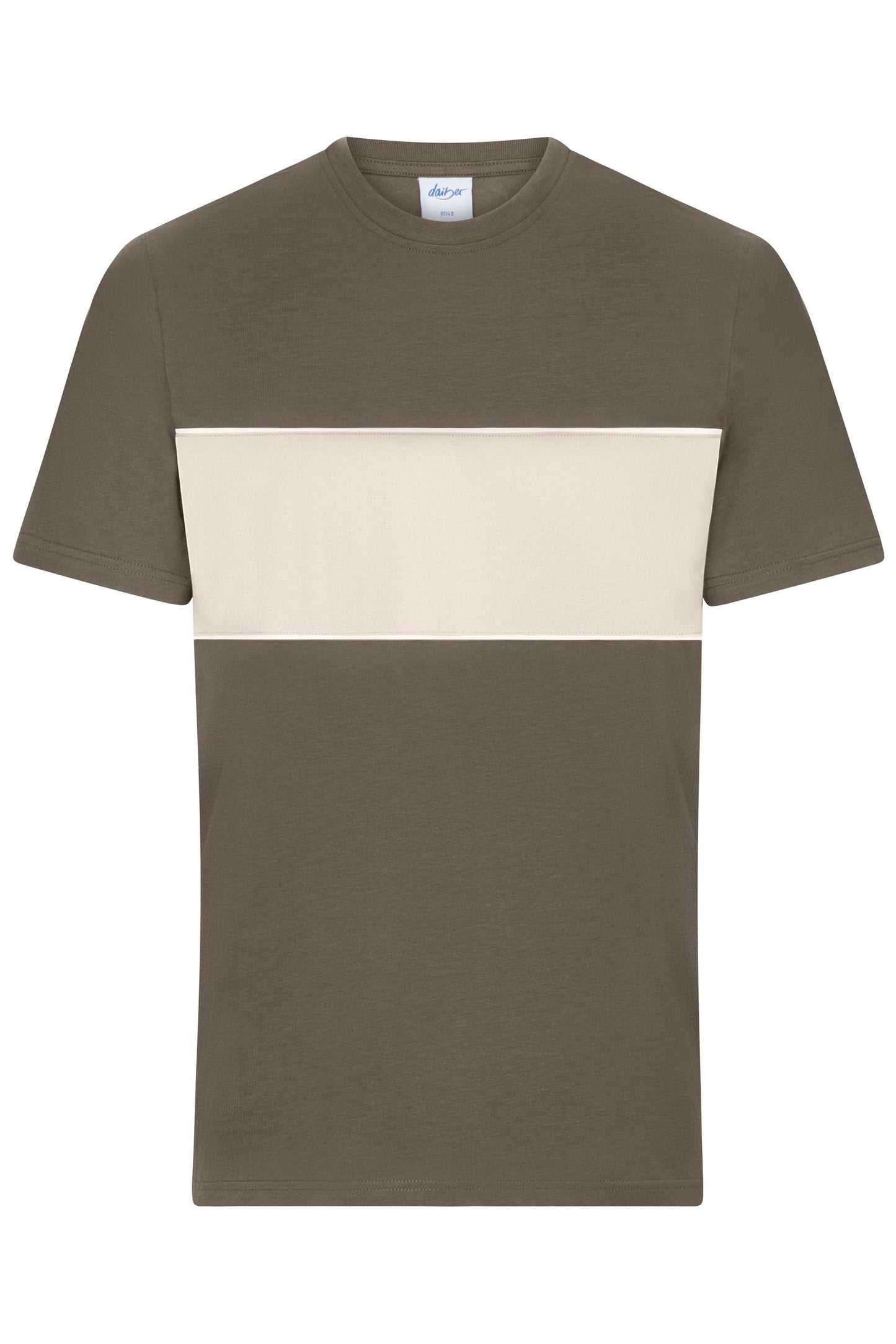 T-shirt unissexo colour-block com inserção contrastante