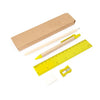 Caneta Esferográfica em Papel com Clip Metálico Amarelo