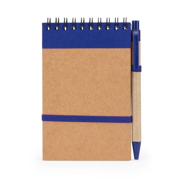 Caderno de Papel Reciclado com Capa de Cartão e Caneta