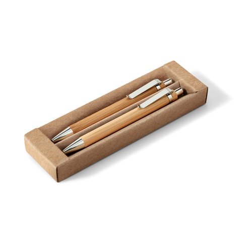 GREENY Conjunto de Esferográfica e Lapiseira em Bambu