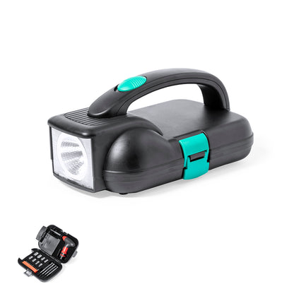 Conjunto de Ferramentas Vizcaya com 24 Acessórios e Lanterna LED