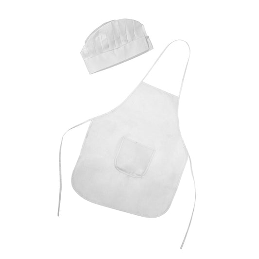 Avental de Algodão com Bolso e Chapéu de Cozinha