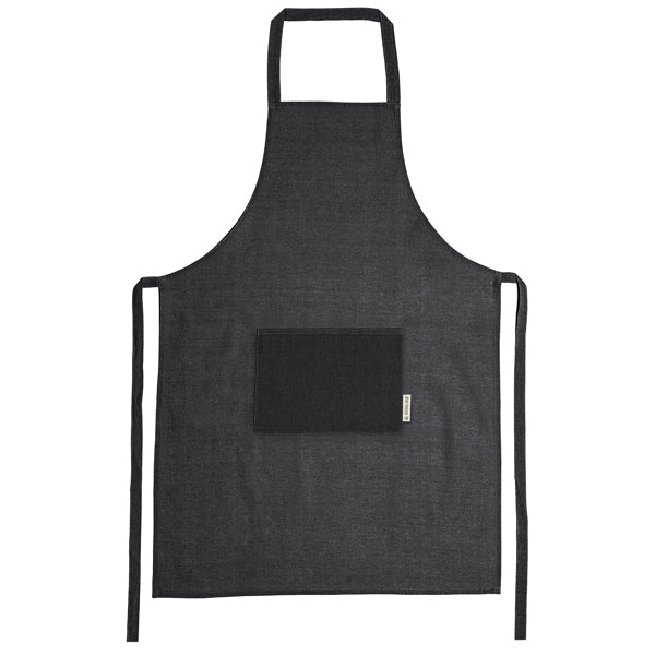 Avental de Algodão Denim com Bolso Frontal