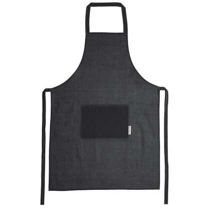 Avental de Algodão Denim com Bolso Frontal