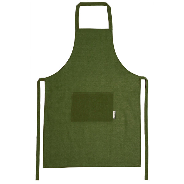 Avental de Algodão Denim com Bolso Frontal