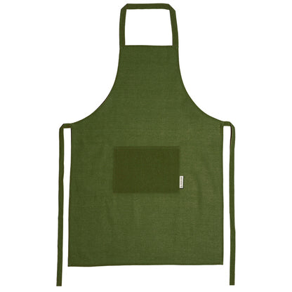 Avental de Algodão Denim com Bolso Frontal