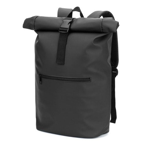 PORTLAND Mochila Roll Top em PU com Bolso para Portátil 16"