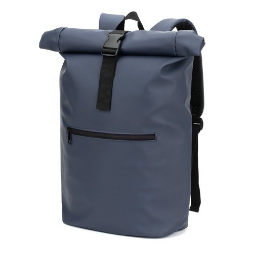 PORTLAND Mochila Roll Top em PU com Bolso para Portátil 16"