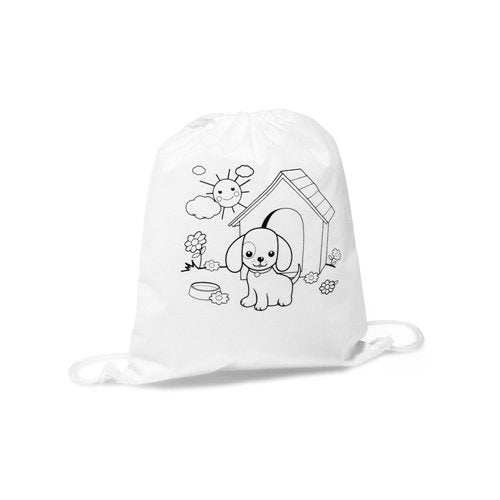 Saco Mochila em Non-Woven para Colorir com 4 Marcadores (80 g/m²)