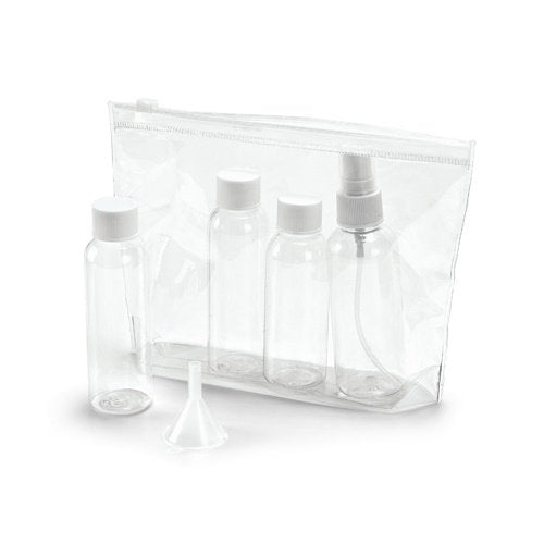 DENIRO Necessaire Hermético em PVC com Frascos e Vaporizador
